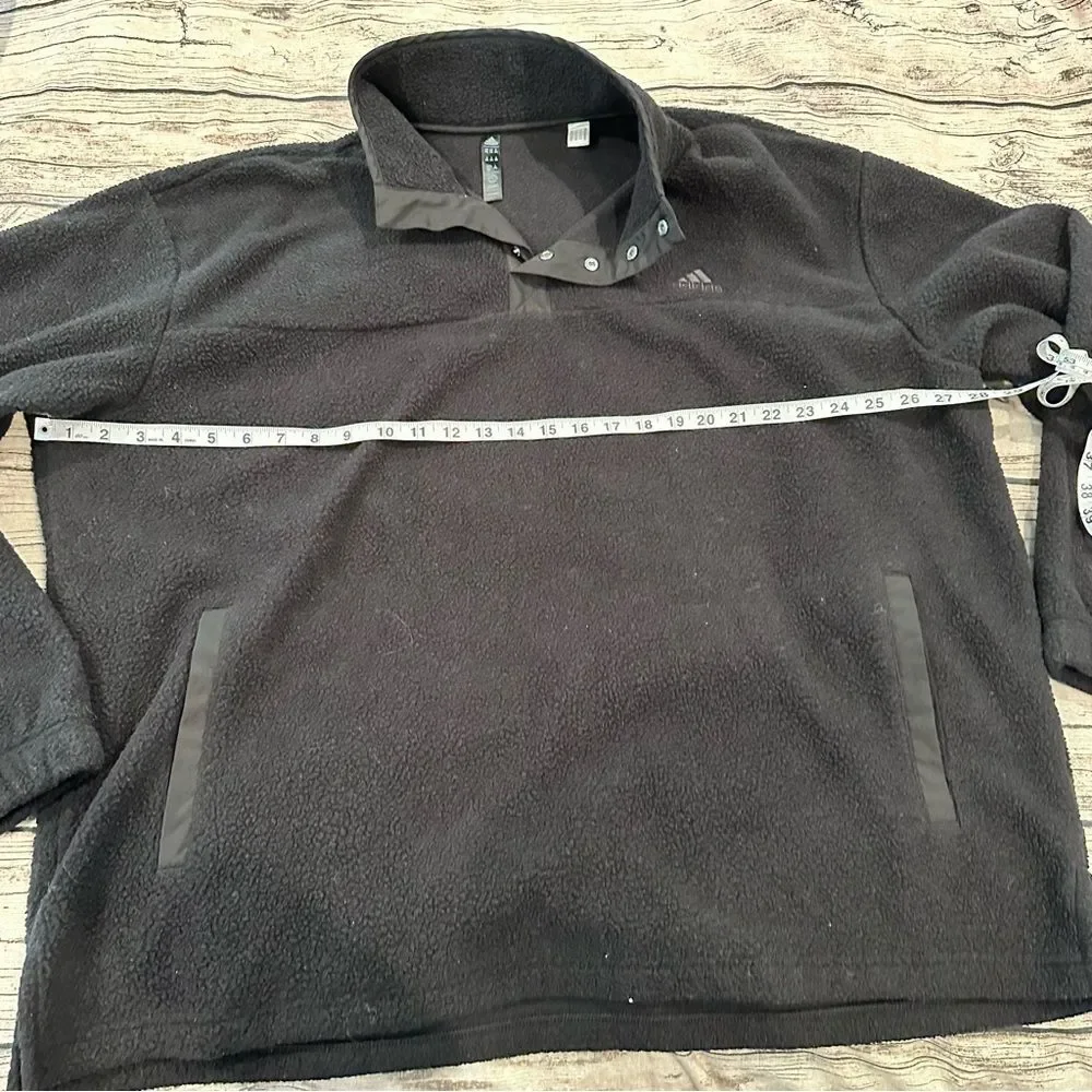 adidas Men's Pullover Fleece; Quarter Snap; Pockets; Size XXL